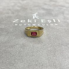 Ruby vintage Ring signed by ZEK Jewelry The ring designed with the channel setting system will add a timeless touch to your style. It offers the perfect gift idea while adding vintage splendor to all outfits. Retro Formal Rings With Polished Finish, Retro Rings With Polished Finish For Formal Occasions, Retro Polished Rings For Formal Events, Classic Formal Ruby Ring With Channel Set, Classic Channel Set Ruby Ring For Formal Occasions, Vintage Yellow Gold Rings With Channel Set, Retro 14k Gold Ring As Gift, Retro 14k Gold Ring For Gift, Retro 14k Gold Rings As Gift