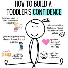 how to build a toddler's confience info sheet for parents and children