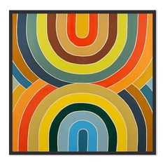 an abstract painting with multicolored circles