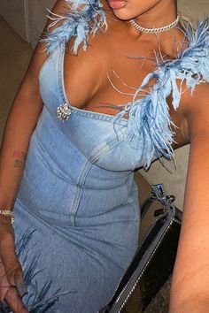 Details: Material: Denim Sleeve Type: Sleeveless Neckline: Spaghetti Strap Length: Thigh-Length Fit Type: Slim Fit Elastic: No Size(Inch) Bust Waist Hip Length S 33.9 29.1 37.0 32.3 M 35.4 30.7 38.6 32.7 L 37.0 32.3 40.2 33.1 XL 38.6 33.9 41.7 33.5 2XL 40.2 35.4 43.3 33.9 Tips: Due to the many variations in monitors, the color in the image could look slightly different, please take physical design and color shall prevail. Please allow 0.4"-1" differs due to manual measurement. About Shipping • P Fluffy Mini Dress, Thigh Length Boots, Adidas Skirt, Boho Denim, Denim Maxi Dress, Lace Cutout, Mini Dress Fashion, Denim Diy, Split Maxi Dress