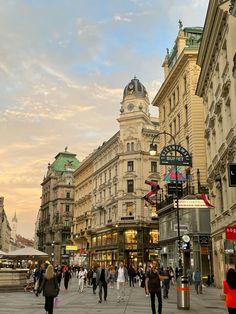 many people are walking around in the city