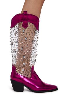 base Trendy Spring Boots With Rhinestone Rivets, Pink Rhinestone Boots For Fall, Women Long Boots, Club Heels, Clear Boots, Mobile Beauty, Makeup Accesories, Winter Heels, High Heel Boots Knee