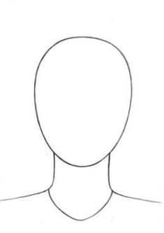 a drawing of a person's head with one side facing the camera and two sides facing