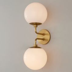 two light fixtures mounted on the wall