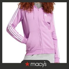 in stock Hoodie Purple, Adidas Shop, Adidas Hoodie, Adidas Online, Cotton Fleece, Womens Activewear, Full Zip Hoodie, Fleece Hoodie, Adidas Shoes