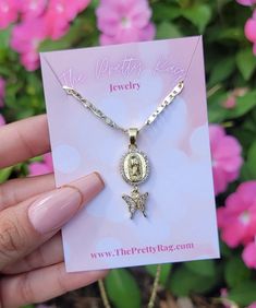 Pendant Height: 1"inch Includes chain Mary Necklace, Virgin Mary Necklace, Jewelry Accessories Ideas, Snacks Recipes, Accessories Ideas, Gold Plated Bracelets, Pictures Ideas, Gold Plated Necklace, Sweet Snacks