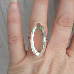 Brand New Handmade Absolutely Amazing Faceted Mercury Mystic Topaz Silver Statement Ring. Size 8 1/2 925 Stamped New To Poshmark? Use Referral Code Kimberlyn222 To Receive $10. Iridescent Oval Crystal Ring As Gift, Iridescent Oval Crystal Ring For Gift, Iridescent Oval Crystal Ring Gift, Handmade Iridescent Crystal Ring For Anniversary, Silver Faceted Crystal Ring, Iridescent Crystal Ring With Gemstone As Gift, Gift Iridescent Crystal Ring With Gemstone, Iridescent Sterling Silver Crystal Ring, Iridescent Rings For Gift