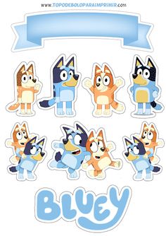 an image of bluey the cat stickers