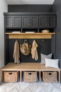 Home edit, mudroom, back to school, organization, home edit inspo, back to school ideas, moody mudroom, farmhouse mudroom Mudroom Ideas, Back To School Organization, Home Edit, Mudroom Design, Laundry Room Remodel, Drop Zone, Room Remodel, Laundry Mud Room, Busy Family