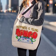 Bingo Lovers Tote Bag - Fun, Functional, Fabulous! Show off your love for bingo with this vibrant tote. Perfect for carrying your game night essentials like daubers and snacks with ease. Personalize option for a unique touch. Choose from 3 sizes - Small, Medium  and Large Grab yours today and let the bingo fun begin! Color may appear slightly different in person versus on the computer screen/cell phone. 🎁 Bag makes a great gift for retirements, birthdays, holidays, or just because! 📏 AVAILABLE Cell Phone Bag, Soft Bristle Brush, One Bag, Accessory Pouch, Retirement Gifts, Personalize Bag, Computer Screen, Game Night, Phone Bag