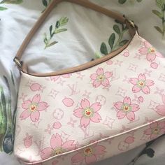 Purse, Flowers, Green, Pink, White, Instagram