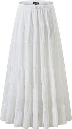 Skirts White, White Skirt, Amazon Women, Clothing Store, High Waist, Chiffon