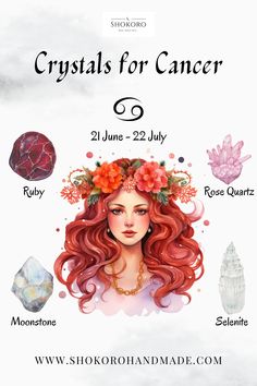 🦀 Dive into the cosmic ocean of your Cancer zodiac energy! 🌊✨ Unleash your inner warrior with these powerful crystals, enhancing your strengths and nurturing your soul. 💪💎 Let the fiery passion of Ruby ignite your ambition, while the calming vibes of Moonstone keep you centered. Embrace love and compassion with Rose Quartz, and find tranquility in Selenite's gentle embrace. 🌹✨✨  Visit Shokoro to find more about Cancer Zodiac Sign Facts and Hidden Gems Cancerian Traits, July Zodiac, Astrology 101, Zodiac Crystals, Power Of Crystals, Zodiac Journal, Zodiac Cards, Attack On Titan Aesthetic, Best Crystals