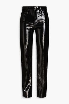 Patent Leather Pants, Maje Clothing, Smart Casual Women, Pants For Woman, Denim Trench Coat, Ink Clothes, Shoes With Jeans, Straight Leg Pants, New Season