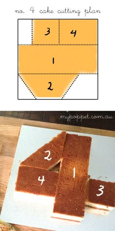 the instructions to make a cake with chocolate frosting and numbers for each number on it