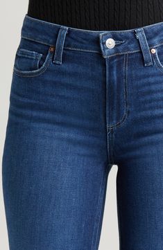 Add the perfect staple element to your denim collection with classic straight-leg jeans cut in a high-waisted silhouette and cropped with a raw-edge hemline. 28" inseam; 14" leg opening; 10" front rise; 15" back rise (size 29) Zip fly with button closure Five-pocket style 93% cotton, 5% polyester, 2% spandex Machine wash, line dry Imported Classic Cropped Leg Jeans With Frayed Hem, Classic Jeans With Frayed Hem And Cropped Leg, Classic Cropped Flare Jeans With Frayed Hem, Classic Straight Cropped Jeans With Frayed Hem, Classic Flare Jeans With Frayed Hem, Classic High Rise Jeans With Frayed Hem, Classic Straight Flare Jeans With Frayed Hem, Classic Jeans With Frayed Hem, Classic High Rise Bottoms With Frayed Hem