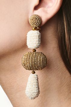 Accessories - Beaded Earrings & Tassel Belts – Sachin & Babi Coral Jewelry Set, Grape Earrings, Tassel Belt, Fancy Jewellery Designs, Coral Jewelry, Holiday Earring, Fabric Beads, Thread Work, Seed Bead Jewelry