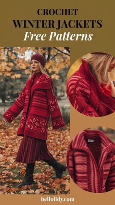 the crochet winter jackets are free patterns