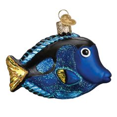 Pacific Blue Tang Christmas Ornament by Old World Christmas – Montana Gift Corral Marine Aquarium Fish, Large Aquarium, Blue Tang Fish, Tang Fish, Blue Tang, Blue Christmas Ornaments, Beloved Movie, Fish Ornaments