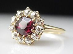 ad eBay - Find many great new & used options and get the best deals for Art Deco Round Garnet & Lab Created Diamond Wedding 14K Yellow Gold Filled Ring at the best online prices at eBay! Free shipping for many products! Yellow Gold Cluster Halo Ring For Wedding, Antique 14k Stamped Ruby Wedding Ring, Heirloom Cluster Halo Ring For Wedding, Gold Cluster Halo Ring For Wedding, Heirloom Cluster Halo Wedding Ring, Vintage Ruby Ring With 17 Jewels For Wedding, Vintage Halo Round Cut Rings, Vintage Halo Diamond Wedding Ring, Cluster Ruby Ring In White Gold For Wedding