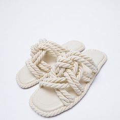 Brand New! Shoe Bag Is Included. Size 7.5 (38) However I Am A Size 7 And It Fit Me Perfect. Cream Sandals For Beach Season Day Out, Casual Cream Sandals For Beach Season, White Sandals With Braided Straps, White Sandals With Braided Straps And Round Toe, White Braided Strap Sandals With Round Toe, Zara Beige Sandals For Vacation, Zara Sandals With Round Toe For Beach, Zara Beach Sandals For Summer, Zara Sandals For Beach In Summer