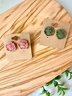 Rosebud stud earrings truly pair with any outfit for any occasion. Available in 2 stunning colors: blush & olive. Floral Studs, Rose Buds, Blush, Floral, Color