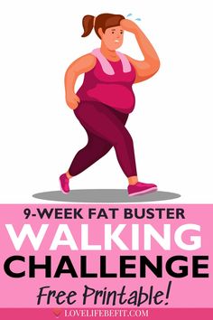 Illustration of walking for weight loss Walking Challenge, Free Printables