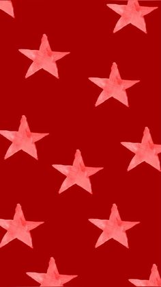 a red background with white stars on the bottom and one star in the middle, as if it were watercolor