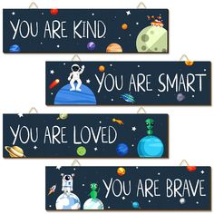 PRICES MAY VARY. Designed for Space Lovers: these playroom wall decors are designed with many delicate space patterns, such as planet, aliens, astronauts, rockets and more, which are very in line with the theme of space, easy to enhance an intense atmosphere in your room Inspirational Quotes: the surfaces of these space nursery decors are printed with many motivational words, such as [you are kind, you are smart, you are loved, you are brave], which can not only add fun to your rooms, but also e Toddler Classroom Decor, Outer Space Room, Space Theme Classroom, Baby Wall Stickers, Space Classroom, Space Themed Bedroom, Toddler Classroom, Cute Wall Decor, Playroom Wall Decor