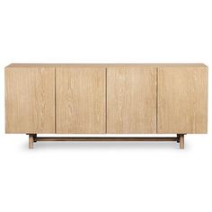 the sideboard is made out of wood and has three doors, two drawers and one door