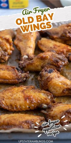 Old Bay Wings Old Bay Air Fryer Wings, Old Bay Wings, Air Fryer Appetizers, Paleo Ideas, Air Fryer Wings, Football Party Foods, Keto Gluten Free, Watching Football, Best Air Fryer