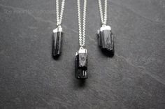 Silver Neckalce, Black Tourmaline Necklace, Raw Tourmaline, Obsidian Necklace, Silver Chain For Men, Chakra Necklace, Tourmaline Pendant, Gold Chains For Men, Tourmaline Necklace