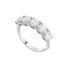 Embrace eternity with this 5 Stone Round Diamond 18 Karat White Gold half eternity ring is an exquisite addition to our collection. A sparkling array of five white natural diamonds colour G / H Clarity SI round brilliant cut diamonds are set in this classic and iconic ring. This band ring has a total diamond weight of 1.50 Carats. The weight of the ring is 3.8 Grams. This ring has a British Hallmark by the London Assay Office. Other carat and finger sizes are available. Also available in 18 Karat Rose Gold and Yellow Gold. Diamond Half Eternity Band, Half Eternity Ring Diamond, Half Eternity Wedding Band, White Gold Set, Half Eternity Band, Eternity Band Ring, Half Eternity Ring, Gold Band Ring, Modern Ring