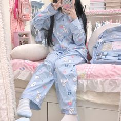 Cute Anime Pajamas Suits Set PN4338 ●Size: Top: S: length 62 cm,bust 94 cm,shoulder 36 cm M: length 64 cm,bust 96 cm,shoulder 38 cm L: length 66 cm,bust 98 cm,shoulder 40 cm XL: length 68 cm,bust 100 cm,shoulder 42 cm Pants: S :length 92 cm,waist:58-68cm,hipline:98 cm M :length 94 cm,waist:60-70cm,hipline:100 cm L :length 96 cm,waist:62-72cm,hipline:102 cm XL :length 98 cm,waist:64-74cm,hipline:104 cm ●Material:COTTON (Please allow 1-3cm differs due to manual measurement.As different computers display colors differently,the color of the actual may vary slightly from the above images.Thanks for your understanding.) ●About Shipping: We attach great importance to the orders of each customer and parcel delivery. 1.Processing time: 2-3 business days. 2.Shipping time: 10-15 business days to US, Ootd Rumahan, Cinnamoroll Pajamas, Blue Cinnamoroll, Anime Pajamas, Kawaii Cinnamoroll, Kawaii Pajamas, Cartoon Home