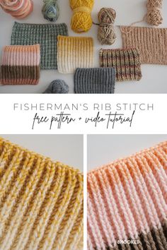 fishman's rib stitch free pattern and video