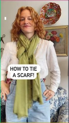 Tie A Long Scarf, Tie Dye Scarves, Ways To Wear A Scarf, How To Wear A Scarf, Scarf Outfit, Reversible Scarf, Faded Jeans, Large Scarf