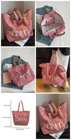 four pictures show different types of bags and purses, with instructions to make them