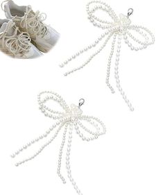 PRICES MAY VARY. 【PEARL SHOELACE CHARMS】With embellishments combination of pearl beaded, this fashion bowknot shoes decoration decor and upgrade your footwear (sneakers, flats, pumps, sandals, boots, etc.) and sccessory, making them fancy and inimitable. Each unique design charm perfect for any standard size shoelaces or small holes and avoid fall off when walking. 【Wide Applications】The fashion cute shoe decoration charms are multifunctional and suitable for any with laces and small holes, roll Shoe Charms Diy, Shoelace Charms, Casual Pearls, Bowknot Shoes, Shoes Decoration, Diy Shoe, Shoe Decoration, Bow Shoes, Decorated Shoes