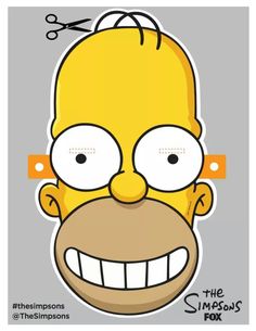 the simpsons face with scissors on it's head and an expression that says,