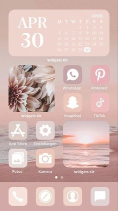 Boho Iphone Aesthetic, Ipad Home Screen, Icona Ios, Ipad Layout, Widget Ideas, Cute Home Screens, Ios App Iphone, Ios Ideas, Application Iphone