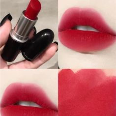 Question? Leave On The Comment Below! Dark Red Eyeshadow, Bold Lipstick Makeup, Soft Natural Makeup, Makeup Suggestions, Lipstick Mac, Diy Lip Gloss, Ruby Woo, Makeup Accesories, Makeup Package