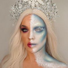 Creepy Doll Costume, Makeup Competition, Ice Queen Makeup, Spring Goddess, Amazing Halloween Costumes, Extreme Makeup