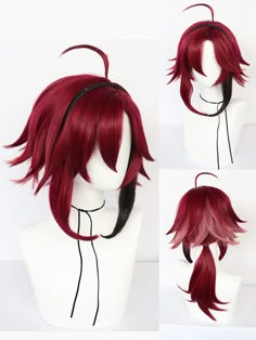 Best Cosplay Wigs, Black And Red Cosplay Wig, Curvy Women Dresses, Cute Cosplay Wigs & Hair Extensions, Makima Cosplay Wig, Harajuku Wigs Long, Wigs Cosplay, Kawaii Wigs, Pelo Anime