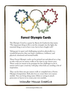 an olympic card with the words forest olympic cards