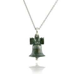 Barsky exclusive Liberty Bell pendant in sterling silver. Inspired by one of Philadelphia's most iconic and historic symbols. This pendant is made right here in Philadelphia just blocks from the Liberty Bell. Our liberty bell pendant is made in sterling silver on an 18"inch sterling silver chain. This pendant features a moving clapper. This products size is approximately 16.3mm by 12mm *These very special products can take up to 2 weeks for delivery. Lux Gifts, Liberty Bell, Bell Pendant, Sterling Silver Chain, Chain Lengths, Sterling Silver Chains, Ring Shopping, Ring Earrings, Wedding Engagement