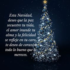 a christmas tree with the words written in spanish