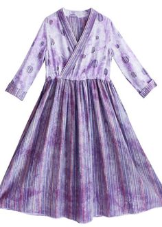 Women Purple Striped Quilting Dresses Patchwork Two Ways To Wear long Spring DressFabric: Cotton 45%, Linen 55%Size & Fit: Fit: This garment fits true to size.Length: Size S measures 48.36"from shoulder to hemBust: Great for any cup size. Waist: Loose Fit. Comfortable room throughout midsection.Hip: Loose Fit - room for hips. Hand Wash Cold. Fitted V-neck Patchwork Maxi Dress, Elegant Long Dresses With Patchwork, Long Patchwork Dress For Spring, Long Spring Dress With Patchwork, Spring Long Patchwork Dress, Long Spring Patchwork Dress, Long Fitted Patchwork Dress, Long Fitted Dress With Patchwork, Fitted V-neck Patchwork Midi Dress