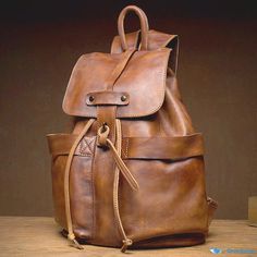 OrcaJump - Classic Leather Backpack with a Timeless Appeal Vintage Large Capacity Backpack For Daily Use, Vintage Large Capacity Standard Backpack, Vintage Soft Leather Standard Backpack, Vintage Soft Leather Backpack, Casual Soft Leather Backpack Satchel, Casual Leather-backed Satchel Backpack, Casual Satchel With Leather Backing As Backpack, Casual Satchel Backpack With Leather Backing, Leather Casual Satchel Backpack