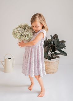 This listing features a lavender and white lace floral pattern which mixes soft, delicate design with fun, allowing your little one to look adorable without loosing the able to twirl the day away! It's the perfect dress to spend Spring and Summer in! Dress With Lace Design, Girls Cardigan Sweater, Twirly Dress, Girls Easter Dresses, Spring Girl, Dresses Unique, Dress For Spring, New Braunfels, Twirl Dress