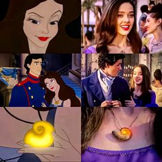 there are many pictures of the same character in disney's beauty and the beast